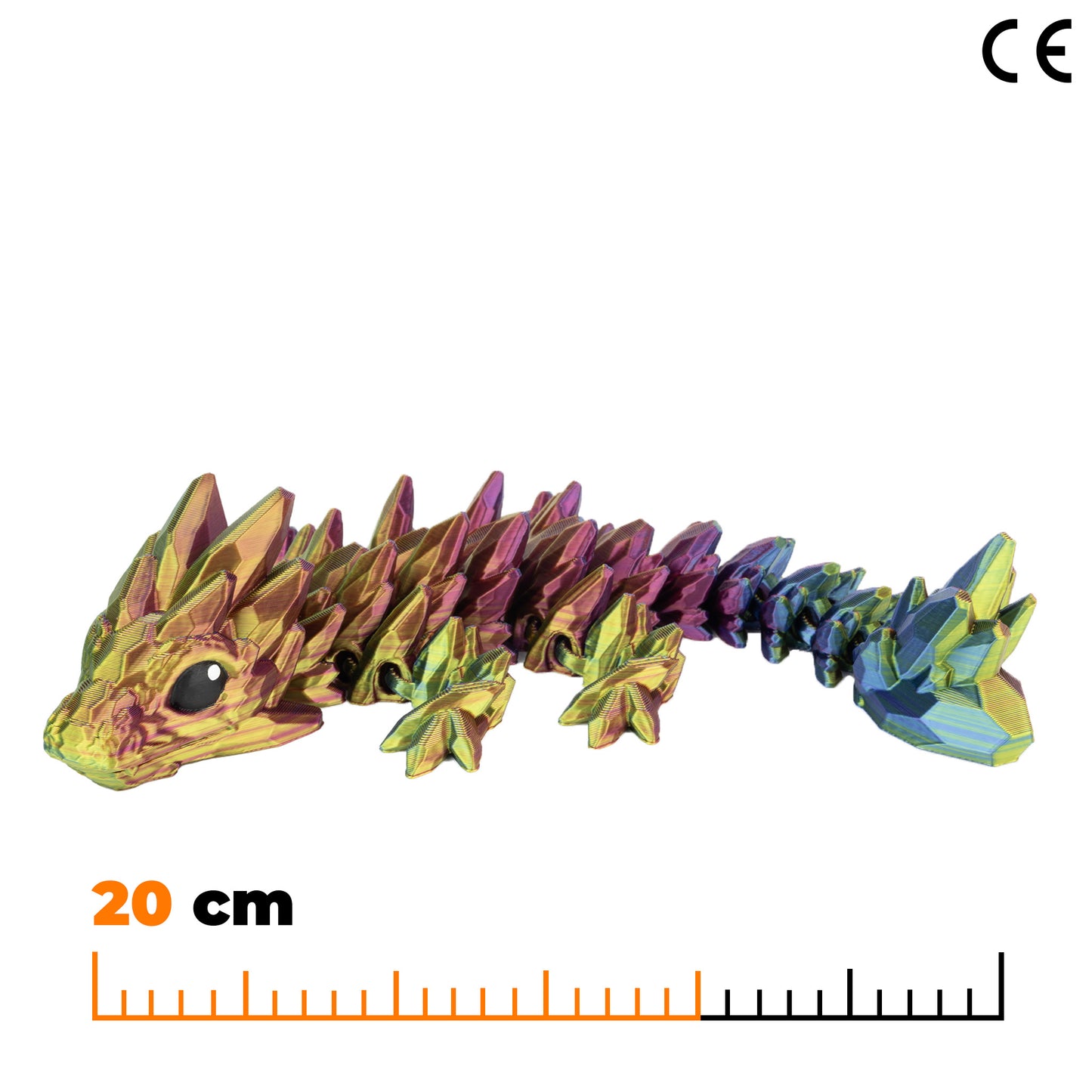 Gem Baby Dragon - Blue-Yellow-Fuchsia