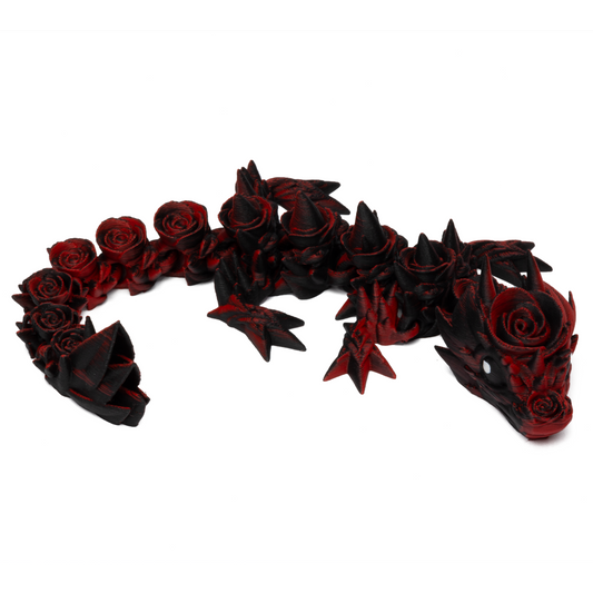 Květinové dračí mládě - Červeno-černá