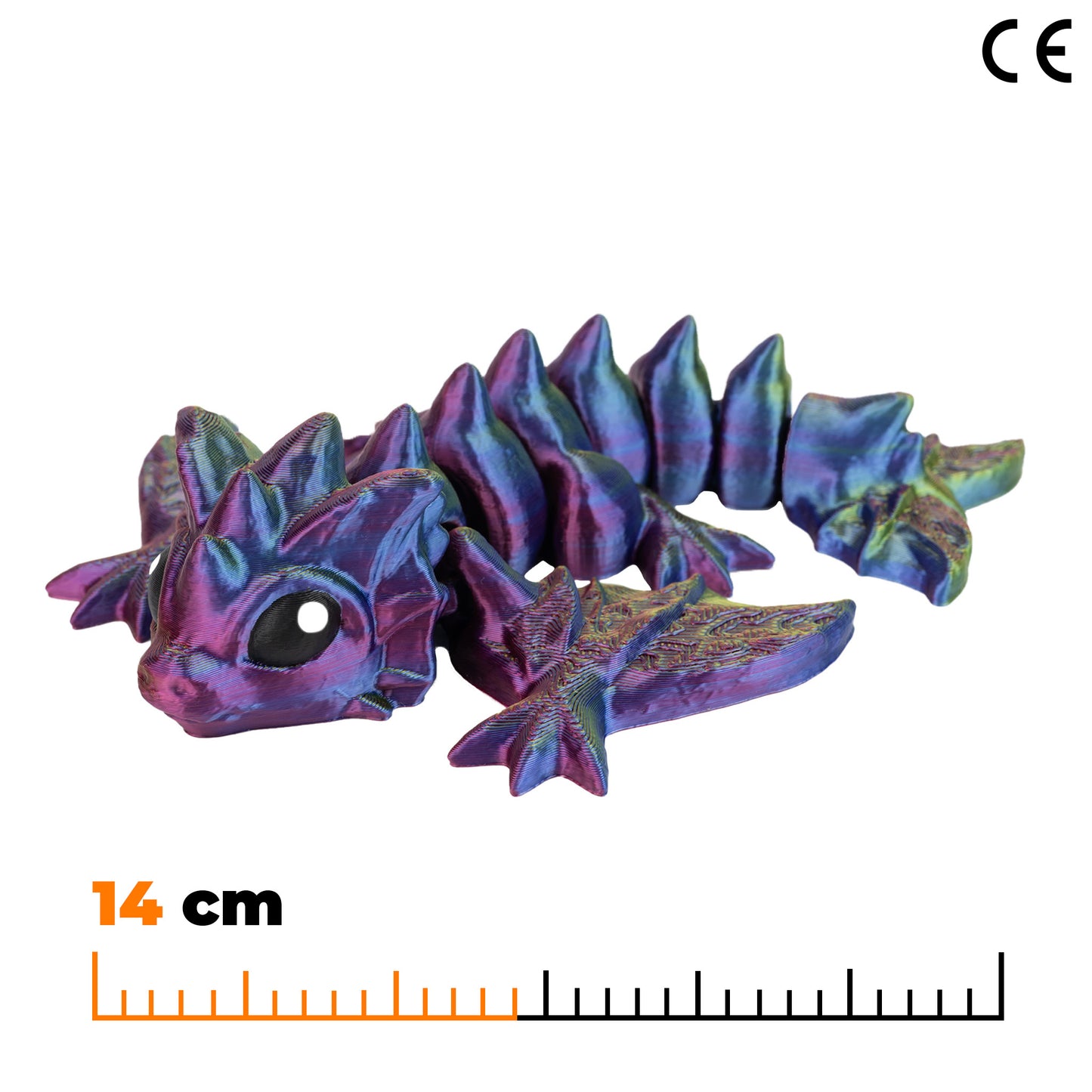 Wyverna - Modro-žluto-fuschiová